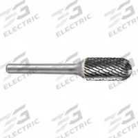 SGS PRO Carbide Bur: Ball-Nosed Cylinder, SC-42, Double Cut, 1/8" x 9/16" Head, 1/8" Shank (MPN 12278). Key specifications — Trade Number: SC-42; Brand: SGS PRO.