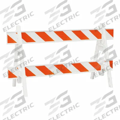 PLASTICADE Traffic Barricade: 28 in Overall Ht, 28 in x 28 in, High-Intensity Prismatic - Type I Barricades