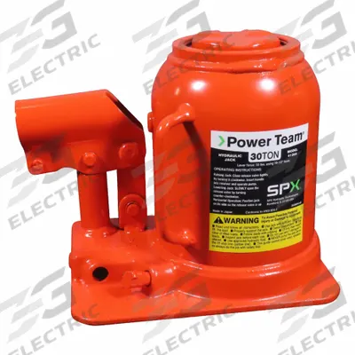 POWER TEAM Bottle Jack: Steel, Mechanical, 30 ton Load Capacity, 3 1/8 in Max Lift - High-Clearance Bottle Jacks
