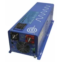 AIMS POWER Inverter and Battery Charger: Pure Sine Wave, Post, 4,000 W Continuous Output Power (MPN PICOGLF40W12V240VS). Key specifications — Charger Input Voltage: 240V AC; Brand: AIMS POWER; Charger Output Voltage: 14V to 15.5V; DC Connection: Post; Inverter Input Voltage: 12V DC; Inverter Output Form: Pure Sine Wave; Inverter Output Voltage: 120/240V AC; Output Frequency: 50 +/- 0.3Hz or 60 +/- 0.3Hz selectable.