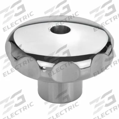 JW WINCO Stainless Steel Hand Knobs; Stainless Steel Star Knobs: Fluted, Stainless Steel - Corrosion-Resistant Fluted Knobs with Threaded Through-Hole