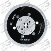 BOSCH Multi-Hole Sanding Pad: 5 in Wd, Round, Hook and Loop, Soft, For GET65-5, Rubber (MPN RSM5044). Key specifications — attr667743: Disc Backup Pad; attr667724: Round; attr667738: Multi-Hole; attr667733: Rubber; attr667729: GET65-5; attr667721: RSM5044; attr667725: BOSCH.