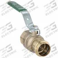 VIEGA PROPRESS Manual Two-Way Ball Valve: 1 in Size, Bronze, Straight, Press x FNPT, Two-Piece (MPN 79980). Key specifications — Brand: VIEGA PROPRESS; Handle: Locking Lever.