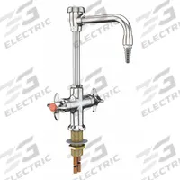INSTOCK Laboratory Faucet: Faucet, Single-Post, For Cold Water/Hot Water Media, 2 Handles, 1 Outlets (MPN GRL412-8VB). Key specifications — Brand: INSTOCK; Color/Finish: Chrome; Inlet Connection Type: IPS; Index Text: HW; Product Type: Faucet; Index Color: Green; Flow Pattern: Inline.