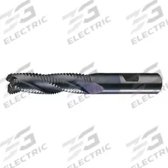 CLEVELAND Roughing End Mill: Cobalt, TiAlN Coated, 4 Flute, Coarse Pitch, 3/8" Mill Dia, 3/4" LOC (MPN C31067)