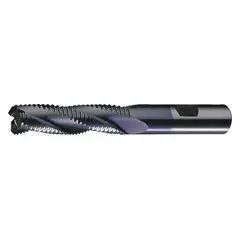 CLEVELAND Roughing End Mill: Cobalt, TiAlN Coated, 4 Flute, Coarse Pitch, 3/8" Mill Dia, 3/4" LOC (MPN C31067)