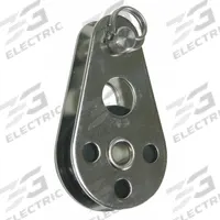 RONSTAN Pulley Block: Fixed, Pulling, 990 lb Working Load Limit, 1/8 in Compatible Rope Dia, Bolt-On (MPN RF418C). Key specifications — Product Type: Pulley Block; Brand: RONSTAN; Compatible Rope Type: Wire Rope; Pulley Type: Fixed; Attachment Type: Bolt-On; Operation: Pulling; Bearing Type: Sleeve; Finish: Plain.