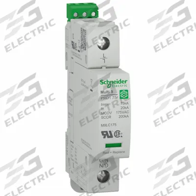 SCHNEIDER Surge Arrester: Single Phase, 120V AC, 1 Poles, 2 Wires, L-N, 600V (L-N) - DIN Rail Internal-Mount SPDs