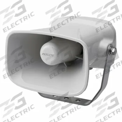 PATLITE Audible Alarm: Horn Sound, 6.1 W Watt, 12 to 24V DC, Indoor/Outdoor - Horn Alarms
