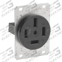 LEVITON Receptacle: Single, 18-60, Black, 120/208V AC, 60 A, 4 Pole / 4 Wire (MPN 8360)