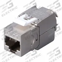 TRIPLETT Shielded Metal Connector: Tool-Less, White, 7, RJ45, Copper, CAT7-KJSWH-10PK, 10 PK. Key specifications — Color: White; Compatible Cable Performance Category: 7; Compatible Wire Material: Copper; Display Sell UOM: PK; Brand: TRIPLETT.