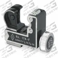 IMPERIAL Tubing Cutter: 7/16 in – 1 3/16 in OD Cutting Capacity, Std Wheel Cutter, 2 1/2 in Tool Lg (MPN 174-F). Key specifications — attr327812: 174-F; attr327818: Aluminum; attr327815: IMPERIAL.
