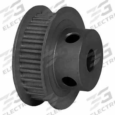 Dayton Timing Pulley: Modified Curvilinear, Fixed, For GT Timing Belt Section - GT Section Fixed-Bore Timing Pulleys with Hub