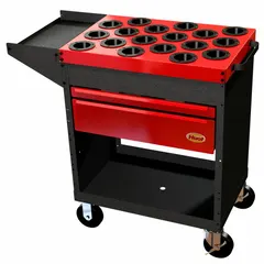 HUOT Tool Holder Cart: For BT50/CAT50/NMTB50 Taper, 18 Compartments (MPN 13655). Key specifications — attr1032789: HUOT; attr1033924: 13655; attr1070348: 18.