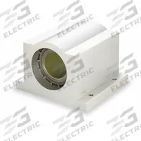 THOMSON Linear Pillow Block Bearing: Twin, Self-Aligning, 3/8 in Inside Dia, TEP 950, FluoroNyliner (MPN FNYBUTWN06ALS). Key specifications — Liner: TEP 950; Material: Aluminum.