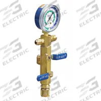 YELLOW JACKET Manifold Gauge: 2 Valves, 0 Hoses, Series SuperEvac, 2 1/2 in Gauge (MPN 93853). Key specifications — Product Type: Single Manifold Gauge; For Refrigerant Type: R-22; Brand: YELLOW JACKET; Gauge Boots: No; Sight Glass: No.