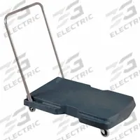 RUBBERMAID COMMERCIAL PRODUCTS General Purpose Dolly: 250 lb, 33 in L x 21 in W x 7 in H Deck, Black (MPN FG440000BLA). Key specifications — Brand: RUBBERMAID COMMERCIAL PRODUCTS; Deck Color: Black; Caster/Wheel Configuration: (4) Swivel; With Reinforcing Cross Brace: No; With Tow Eye: No.