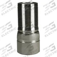 DIXON VALVE & COUPLING Barbed Hose Fitting: For 2 in Hose I.D., Hose Barb x Beveled, No Knurl, Rigid (MPN RSTB25CS). Key specifications — Fitting Connection Type: Hose Barb x Beveled; Fitting Gender: Male x Genderless; Nipple Grip Type: No Knurl; Brand: DIXON VALVE & COUPLING.