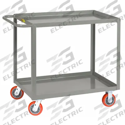 LITTLE GIANT Utility Cart: 2,000 lb, 60 in L x 30 in W Shelf, 2 Shelves, Gray - General Purpose Utility Carts