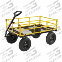 GORILLA cart: 1,500 lb Cap, 52 in L x 34 in W x 17 3/16 in H Deck, D-Shaped, 12 ga Frame, Yellow (MPN GCG-3452). Key specifications — Brand: GORILLA; Color: Yellow.