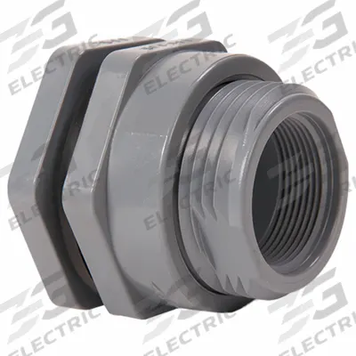 HAYWARD Bulkhead Tank Flange: PVC Body, 3/4 in Female NPT Threaded Inside - PVC Through-Wall Fittings