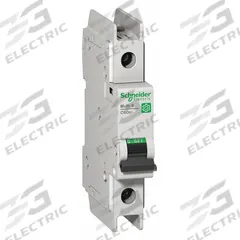 SCHNEIDER ELECTRIC IEC Miniature Circuit Breaker: 50 A Amps, 60V DC, 14kA at 120/240V AC, C60BP (MPN M9F42150). Key specifications — Brand: SCHNEIDER; DC Voltage Rating: 60V DC; Max. AIR Rating: 14kA at 120/240V AC; Terminal Connection: Screw Clamp; AC Voltage Rating: 240/415V AC.