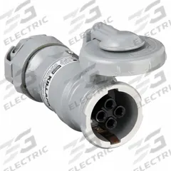 HUBBELL Pin and Sleeve Connector: Gray, 250V DC/600V AC, Three Phase, 30 A, 4 Pole, 4 Wire (MPN VPR3455). Key specifications — Brand: HUBBELL.