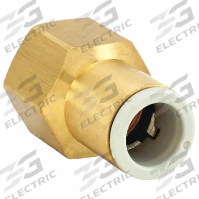 SMC Push-Fit Adapter Fitting: 10 mm OD x 3/8 in Pipe Size, Push-to-Connect x BSPT - Polybutylene & Brass Tube Fittings