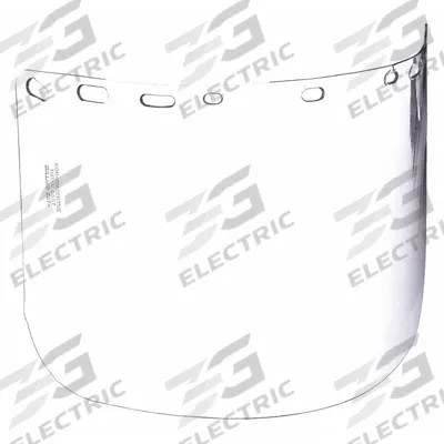 BULLARD Face Shield Visor: 15 in Overall Wd, 8 in Overall Ht, 0.06 in Overall Thick - Chemical-Resistant Replacement Visors