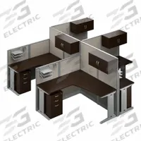 BUSH BUSINESS FURNITURE Modular Cubicle Workstation: 62 7/8 in Overall Ht, 129 in Overall Wd, Cherry (MPN OIAH007MR). Key specifications — Brand: BUSH BUSINESS FURNITURE; Office Cubicle Color: Cherry.