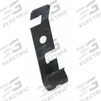 Cable/Conduit Drop Wire Clip: 1/4 in Trade Size, 1/4, 14/2 AWG to 10/3 AWG, Steel (MPN PCS1). Key specifications — Manufacturer Part Number: PCS1; Compatible Conduit Trade Size: 1/4 in; Compatible Pipe Size: 1/4 in; Flange Thickness: 1/4; Material: Steel; Color: Gray; Finish: Corrosion Resistant Coated; Description/Special Features: No Tools Required.