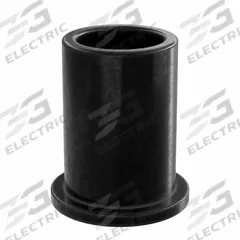 OILITE Flanged Sleeve Bearing: Vespel SP-21, 3/8 in Bore, 1/2 in OD, 3/4 in Overall Lg, Black (MPN VSPF-0608-06B). Key specifications — Brand: OILITE; Color: Black.