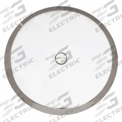 AB&A Cover: 3 in Overall Dia, 1/4 in Overall Ht, Stainless Steel, Chrome, Silver, Screw-In (MPN 68813). Key specifications — Color: Silver; Brand: AB&A; Finish: Chrome; Includes: Screws.