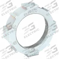 RACO Bushing: Iron, Zinc Plated, 2 in Trade Size, 2 23/32 in Overall Lg (MPN 1108). Key specifications — Insulated: No; Brand: RACO.