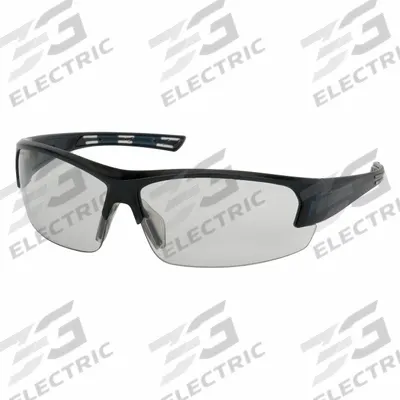 PIP Safety Glasses: Gray Lens, Half-Frame, FogLess 3Sixty, Dark Blue Frame - Padded Comfort-Fit Safety Glasses