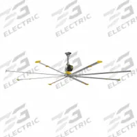 BIG ASS FANS Ceiling Fan: 270,177 cfm Airflow, 24 ft Blade Dia, Variable Speeds, 200 to 240V AC (MPN F-PFX4-2403S34S65). Key specifications — Voltage: 200 to 240V AC; Light Kit: No; Series: Powerfoil X4; Number of Speeds: Variable; Phase: Three; Current: 15 A; Brand: BIG ASS FANS.