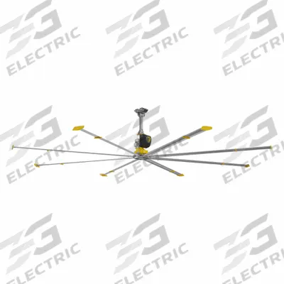BIG ASS FANS Ceiling Fan: 270,177 cfm Airflow, 24 ft Blade Dia, Variable Speeds - Industrial HVLS Ceiling Fans