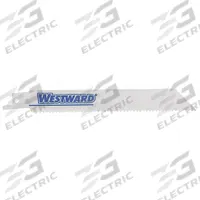 WESTWARD Reciprocating Saw Blade: 8/12 Teeth per Inch, 12 in Blade Lg, 1.3 mm Blade Thick, 5 PK (MPN 24A565). Key specifications — attr1109198: 8/12; attr1109200: Rigid for Straight Cuts; attr1109201: Tapered; attr1109209: WESTWARD.
