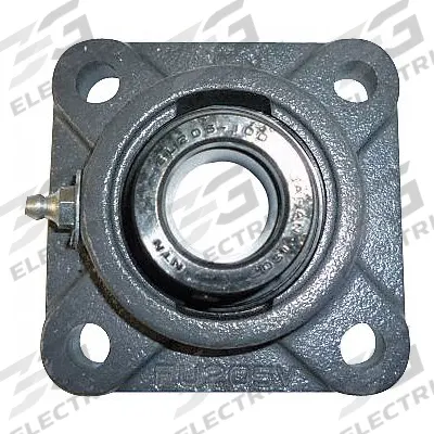 NTN 4 Bolt Flange Bearing: Radial Ball, 1 1/4 in Bore, Cast Iron, Eccentric Collar - General Purpose Flange-Mount Ball Bearings