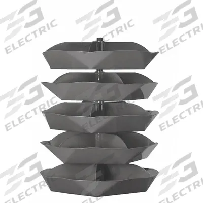 DURHAM MFG Revolving Storage Bin: 57 1/2 in x 44 in, 5 Levels, Scoop Bottom - Revolving Storage Bins with Scoop-Bottom Shelves