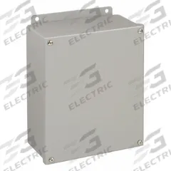 WIEGMANN Enclosure: Steel, 6 in x 4 in x 4 in, NEMA 12/13, Solid Cover, Screw On (MPN B060404SC). Key specifications — Brand: WIEGMANN; Closure Method: Screws; Knockouts: Not Included.