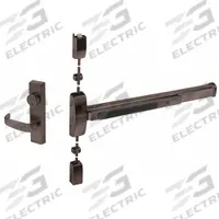 SARGENT Surface Vertical Rod: 36 in Max Door Wd, Bronze (MPN 8713F LHR 10B). Key specifications — attr1011860: Exit Device; attr1024138: Not Ligature-Resistant; attr1011837: SARGENT; attr1011847: Surface Vertical Rod; attr1011858: Not Included; attr1024139: Touchbar; attr1011835: Yes.