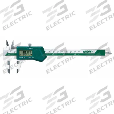 INSIZE Crimp Height Digital Caliper: 0 in to 6 in /0 mm to 150 mm, Cabled - Crimp Height Digital Calipers