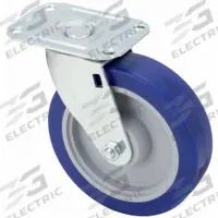 APPROVED VENDOR Plate Caster: Swivel, Polyurethane, 5 in Wheel Dia, 1 1/4 in Wheel Wd, Light Duty (MPN 1G198). Key specifications — Wheel/Tread Color: Blue; Brand: APPROVED VENDOR; Roll Up: Swivel.