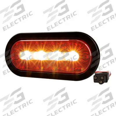 ECCO Combination Stop Light: LED, Stop, Turn, and Tail Combo Light, Amber/Green - Stop, Turn & Tail Combination Lights