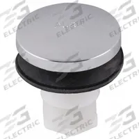 APPROVED VENDOR Drain Stopper: Plastic, Chrome-Plated, Toe Touch (MPN 35227). Key specifications — Color: Silver; Material: Plastic.