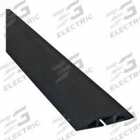 Cable protector: 1 Channels, 3 1/4 in Overall Wd, 9/16 in Overall Ht, 15 ft Lg, Rubber, Gray (MPN D-2-LP-15-GY). Key specifications — Color: Gray; Brand: ELECTRIDUCT.