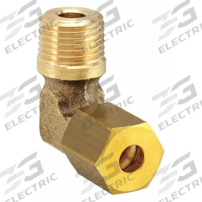 LEGRIS Compression Fitting Elbow: 6 mm OD x 1/8 in Pipe Fitting Size, Compression x MBSPT - Standard Sleeve Brass Compression Fittings