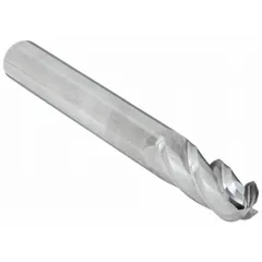 CLEVELAND Ball End Mill: Carbide, 4 Flute, 7/16" Mill Dia, 1" LOC, 2-1/2" OAL (MPN C63556)