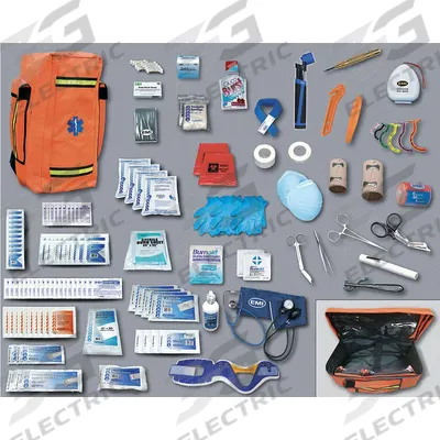 EMI Response Backpack Refill Kit: 150 Components, Plastic, Poly Bag, Clear - Backpack Trauma Kits